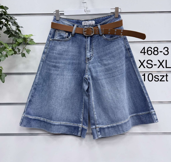 Rybaczki damskie jeans Roz XS-XL, 1 Kolor .Paczka 10 szt